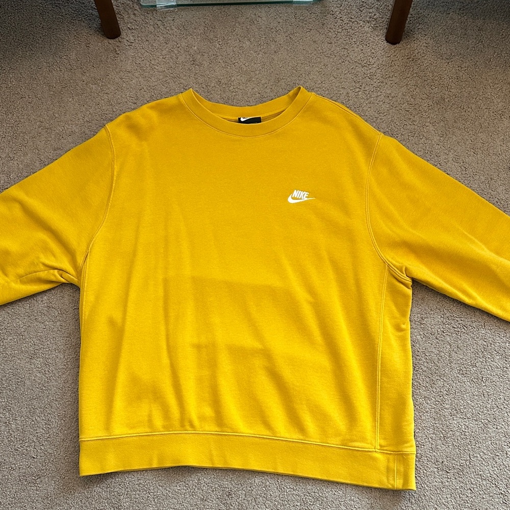 Nike Men's Vibrant Yellow Crewneck Sweater